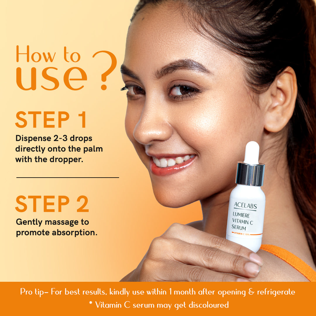 How to use Lumiere Vitamin C Serum – step-by-step guide for applying vitamin C serum for best results