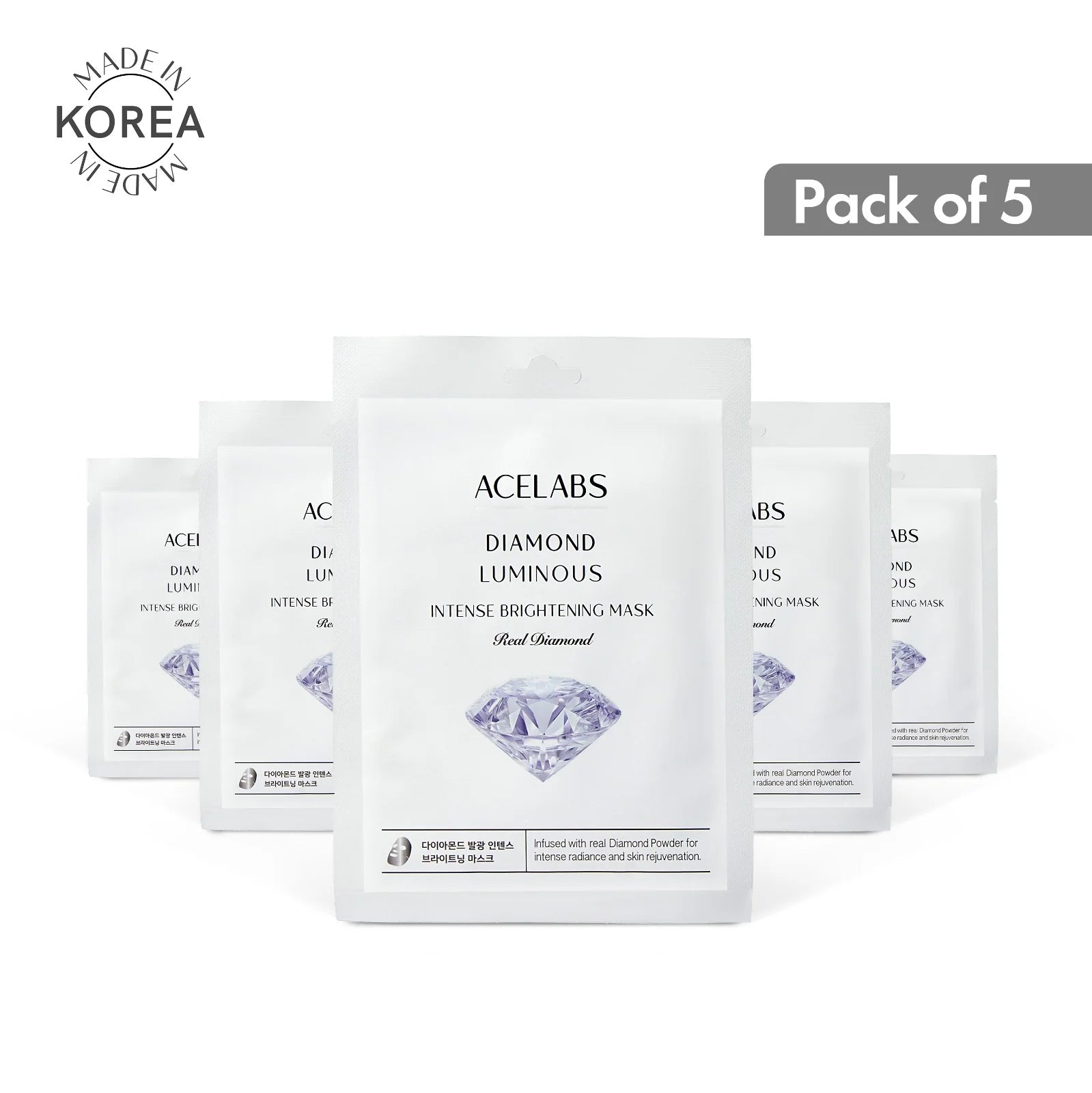 Diamond Luminous Intense Brightening Face Mask - Pack of 5