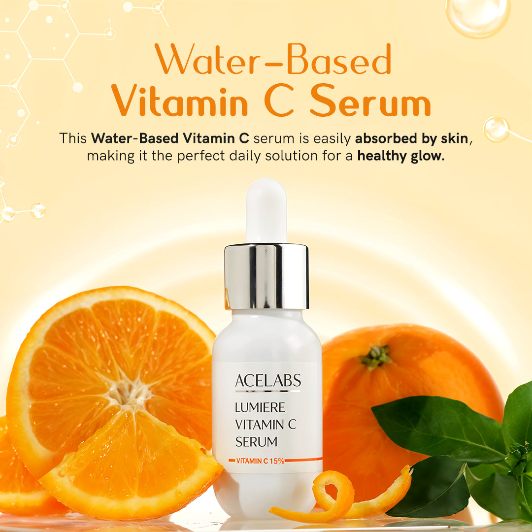Water-based vitamin C serum for face – lightweight and fast-absorbing formula for a healthy, glowing complexion