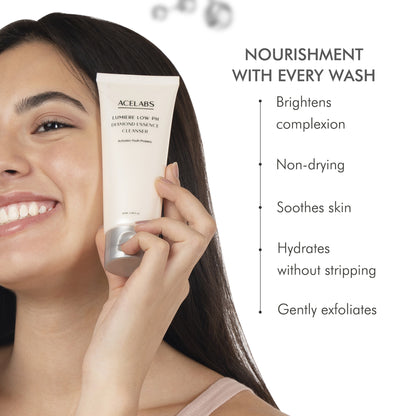 Acelabs Lumiere Low pH Diamond Essence Cleanser benefits – gentle exfoliation, hydration, soothing and non-drying cleanse
