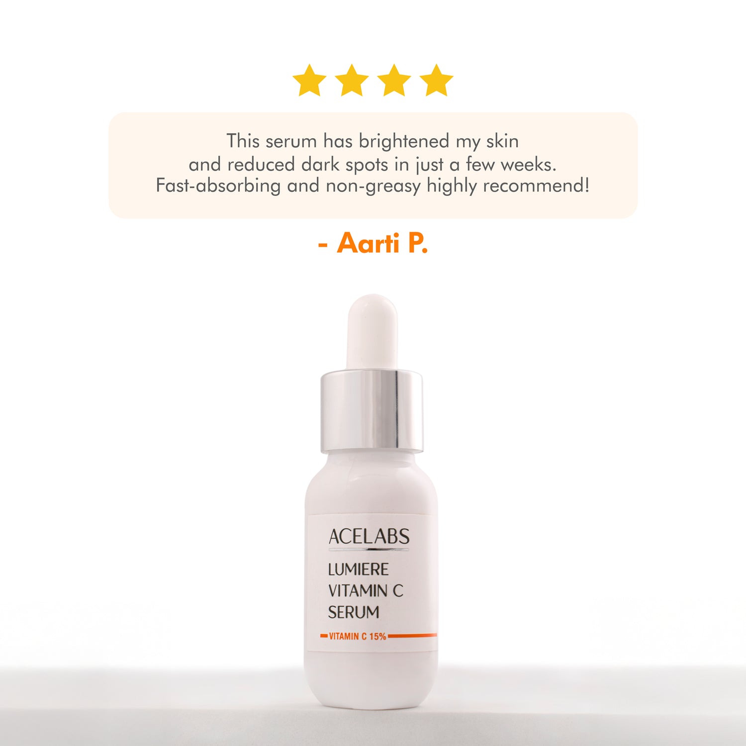 Lumiere 15% Vitamin C Face Serum – Fades Dark Spots &amp; Boosts Glowing Skin