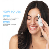 How to use Lumiere hydrating hyaluronic acid serum – apply 2-3 drops and massage for absorption