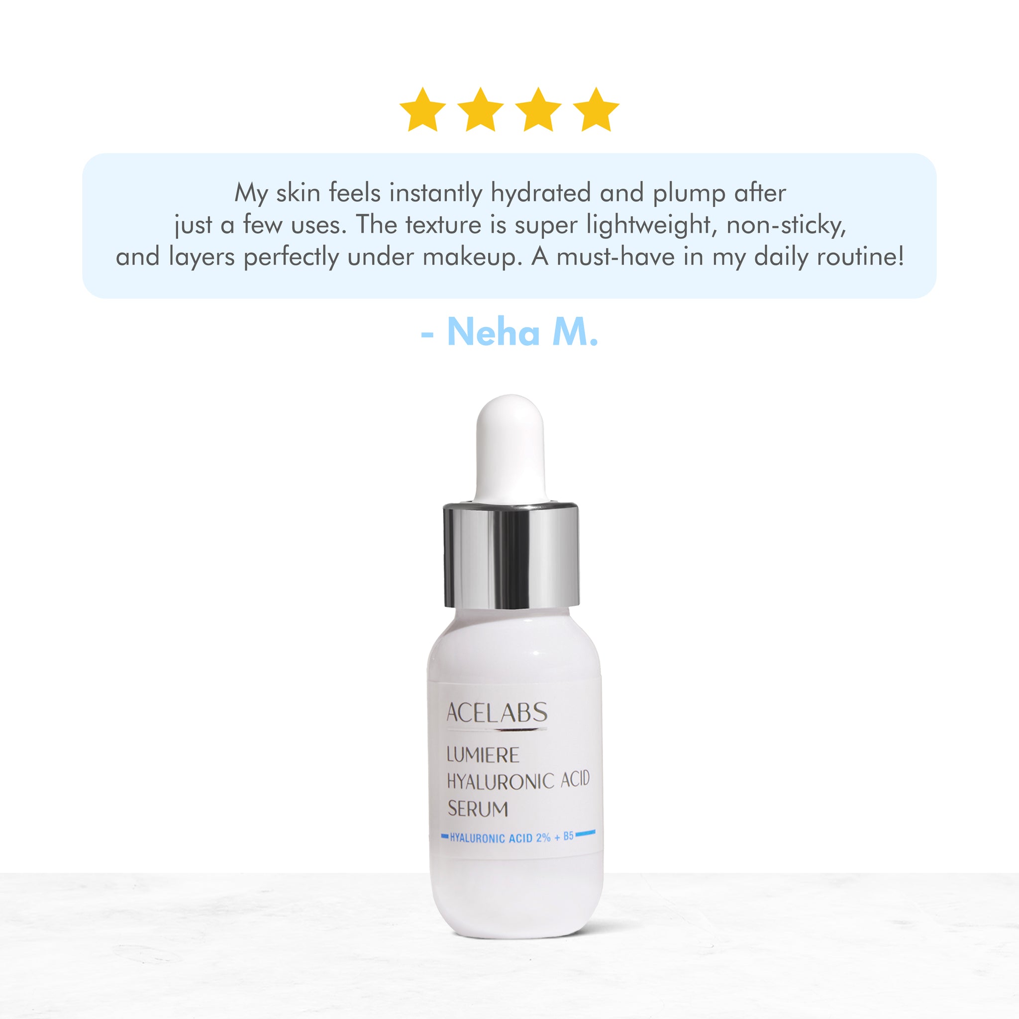 Hydrating face serum with lightweight, non-sticky texture – best hyaluronic acid serum review