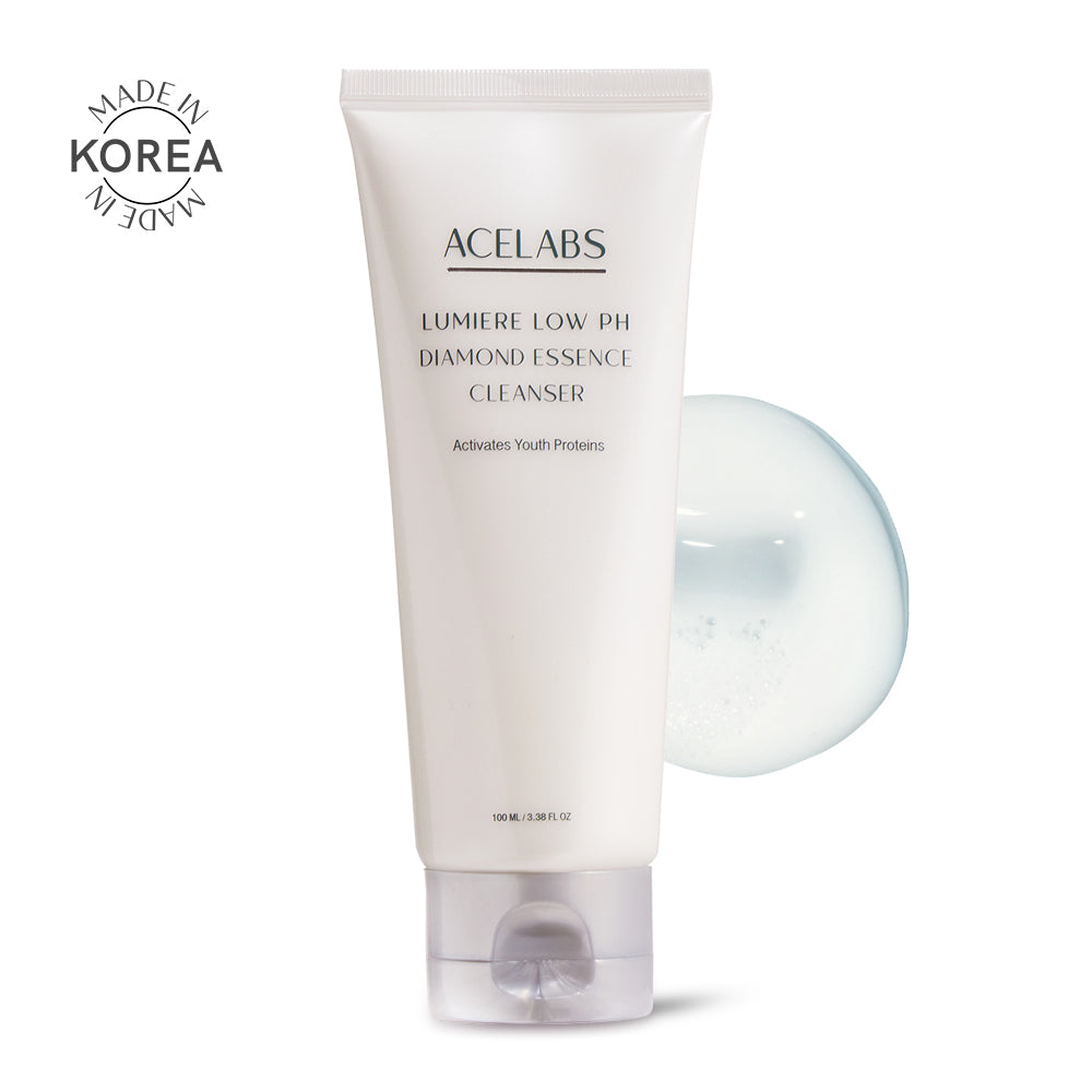 Lumiere Low pH Diamond Essence Cleanser – gentle exfoliating face cleanser with pH-balanced formula by ACELABS