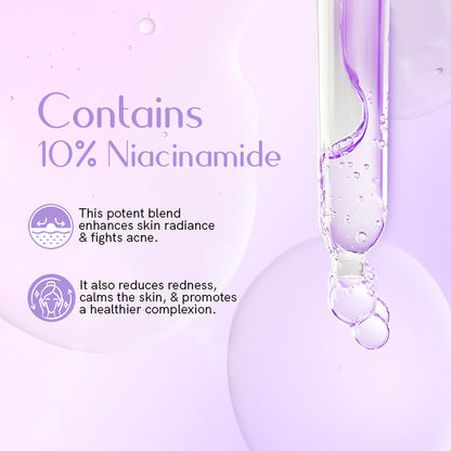 Niacinamide serum that enhances skin radiance, fights acne, reduces redness and promotes a calm, healthy complexion