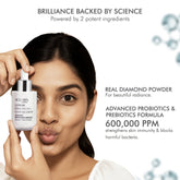 Skin Brightening serum with real diamond powder and probiotics – promotes glowing skin and strengthens skin immunity